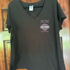Harley-Davidson Women's Black V-Neck Tee